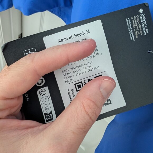 NWT Arc'teryx Atom SL Hoody Men's Electra XL - Picture 5 of 7